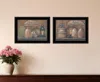 Homezia Set Of Two Love Never Fails 2 Black Framed Print Wall Art