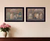 Homezia Set Of Two Love Never Fails 3 Black Framed Print Wall Art