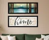 Homezia Set Of Two Love Or Home 1 Black Framed Print Wall Art