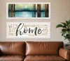 Homezia Set Of Two Love Or Home 3 White Framed Print Wall Art