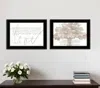 Homezia Set Of Two Love Or In The Moment 1 Black Framed Print Wall Art