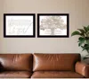 Homezia Set Of Two Love Or In The Moment 2 Black Framed Print Wall Art