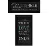 Homezia Set Of Two Love Story Black Framed Print Wall Art
