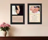 Homezia Set Of Two Marriage Black Framed Print Wall Art