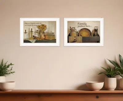 Homezia Set Of Two May Our Hearts Be Warm 1 White Framed Print Kitchen Wall Art In Multi