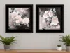 Homezia Set Of Two Noir Roses 3 Black Framed Print Wall Art