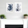 Homezia Set Of Two Ocean 1 White Framed Print Wall Art
