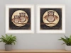 Homezia Set Of Two Owl Always Love And Need You 1 White Framed Print Wall Art