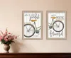 Homezia Set Of Two Pedal It Out 1 Brown Framed Print Wall Art