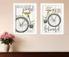 Homezia Set Of Two Pedal It Out 3 White Framed Print Wall Art