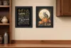 Homezia Set Of Two Pumpkin Patch Black Framed Print Wall Art