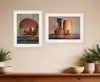 Homezia Set Of Two Red Bowl Or Bittersweet Basket 1 White Framed Print Wall Art
