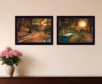 Homezia Set Of Two Resting Places 2 Black Framed Print Wall Art