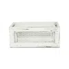 Homezia Set Of Two Rustic Whitewash Chicken Wire Sides Wooden Crates