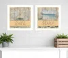 Homezia Set Of Two Sail Or Surf White Framed Print Wall Art