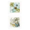 Homezia Set Of Two Sea Glass 1 White Framed Print Wall Art