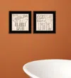 Homezia Set Of Two Soak And Unwind 3 Black Framed Print Bathroom Wall Art