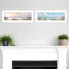 Homezia Set Of Two The Seascape 2 White Framed Print Wall Art