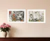 Homezia Set Of Two Tiger Lily Dandy Lion 1 White Framed Print Wall Art