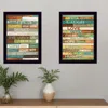 Homezia Set Of Two Today Is A New Day Faux Wood Slat Black Framed Print Wall Art