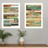 Homezia Set Of Two Today Is A New Day Faux Wood Slat White Framed Print Wall Art