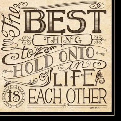 Homezia Set Of Two Together Or Each Other 2 Black Framed Print Wall Art In Brown