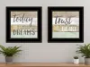 Homezia Set Of Two Trust In The Lord Black Framed Print Wall Art