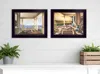 Homezia Set Of Two Veranda Views Black Framed Print Wall Art