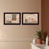 Homezia Set Of Two Wash Room Black Framed Print Bathroom Wall Art