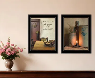 Homezia Set Of Two What I Love Most 2 Black Framed Print Wall Art