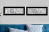 Homezia Set Of Two Where Our Story Begins 2 Black Framed Print Wall Art