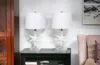 Homezia Set Of Two White Coastal Starfsh Table Lamps