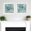 Homezia Set Of Two Wildlife 1 White Framed Print Wall Art