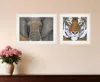 Homezia Set Of Two Wildlife Ii 1 White Framed Print Wall Art
