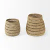 Homezia Set Of Two Woven Wicker Storage Baskets