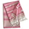 Homezia Shades Of Pink Striped Design Turkish Beach Blanket