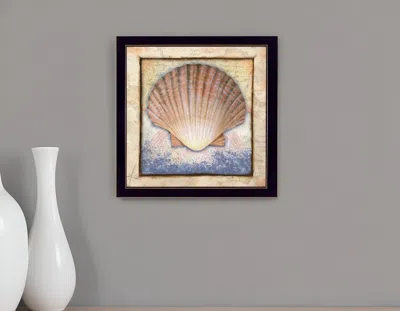 Homezia Shell Black Framed Print Wall Art In Multi