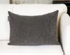 Homezia Shimmering Gray Beaded Luxury Throw Pillow