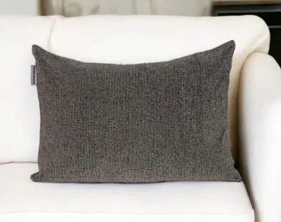 Homezia Shimmering Gray Beaded Luxury Throw Pillow