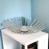 Homezia Shiny Silver Open Spike Centerpiece Bowl In Multi