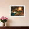 Homezia Show Me The Path 1 White Framed Print Wall Art