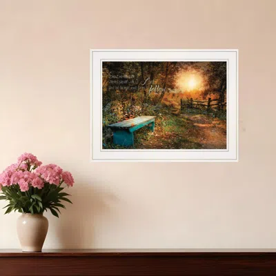 Homezia Show Me The Path 1 White Framed Print Wall Art
