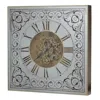 Homezia Silver And Gold Antique Style Square Wall Clock