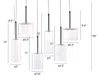 Homezia Silver Kitchen Island Six Light Metal Led Ceiling Light With Shades