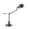 Homezia Silver Metal Swing Arm Table Lamp