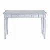Homezia Silver Mirrored Writing Desk With Drawers