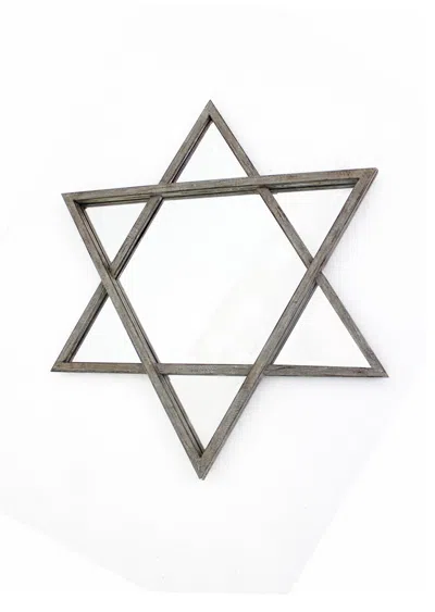 Homezia Silver Novelty Accent Metal Mirror