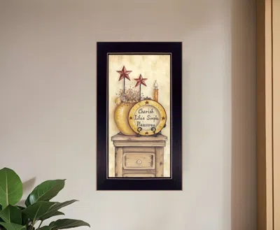 Homezia Simple Pleasures 1 Black Framed Print Wall Art
