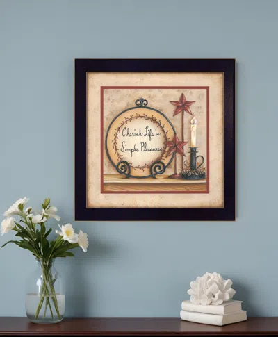 Homezia Simple Pleasures 2 Black Framed Print Wall Art