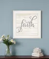 Homezia Simple Words Faith 1 White Framed Print Wall Art